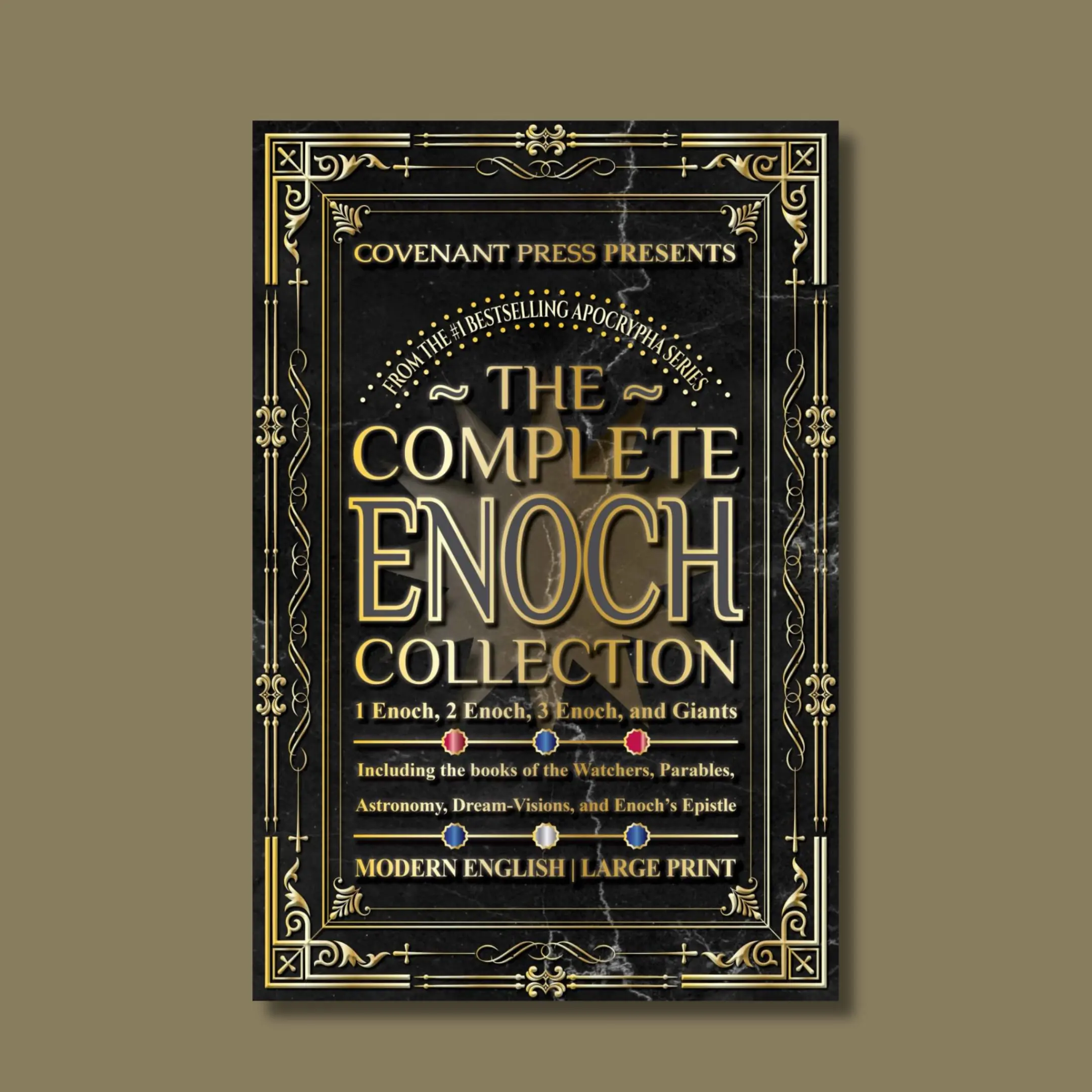 Covenant Press The Complete Enoch Collection (1,2,3 Enoch) - Ancient Archaic Biblical Book, Ethiopic Edition, Aramaic Book of Giants Illustrations, Modern English, Large Print