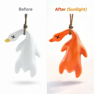 UV Light Color Changing Duck Sensory Toy, Sunlight Reactive Stress Relief Desk Toy for Adults(1 PC)