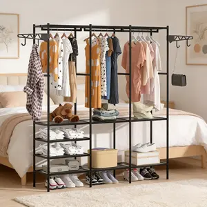 🙌 FOLDABLE Closet SAVES SPACE!📏 173*160*35cm giant size holds ALL your clothes, then folds flat when not in use.Perfect for small apartments, dorms, or travel!🛡️ SpaceSaver HomeOrganization MustHave