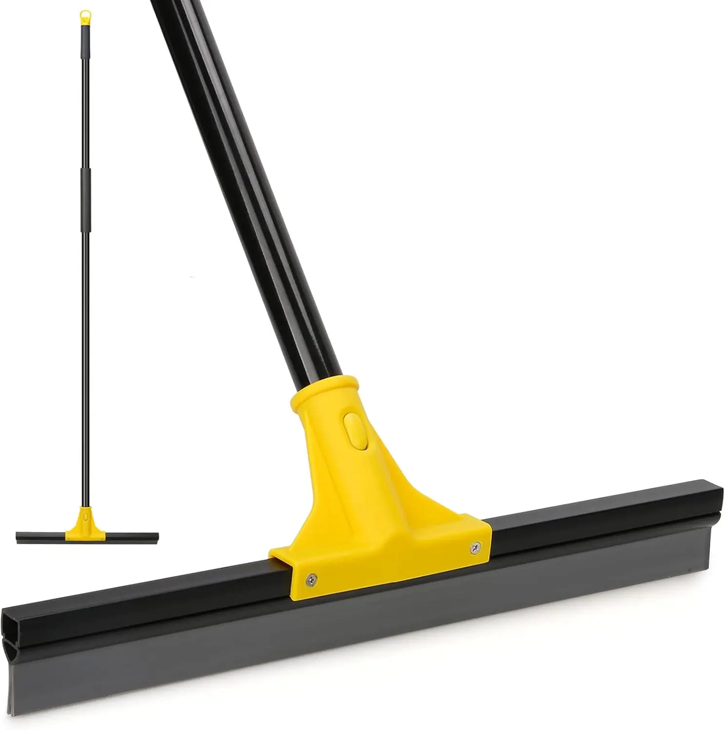 Squeegee Broom for Floor, 18'' Heavy Duty Water Wiper with Long Handle