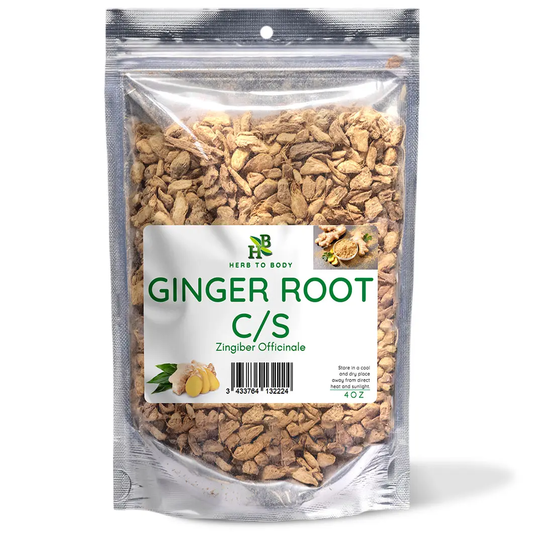 Ginger Root Cut & Sifted - 4 oz |  Zingiber Officinal | Herb To Body