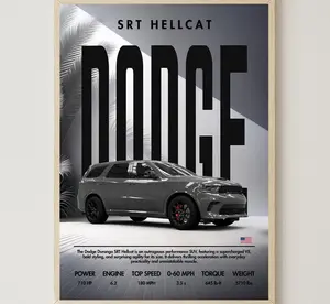 Dodge Challenger SRT Hellcat - Super Car Poster - Gift For Him - POSTER NO FRAME