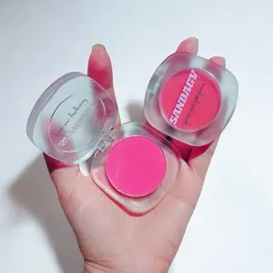 Sandagy Miracle Touch Blush and Eyeshadow - Vegan Cruelty-Free Shimmer Matte Salmon Pink Color Powder Flawless Finish