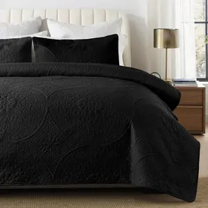 Lightweight Quilted Bedspreads Twin/Queen/King - 3 Piece Set with 2 Pillow Shams - Soft Bedding for All Seasons - Premium Quality - Ultra-soft & Durable - Perfect for Gifting