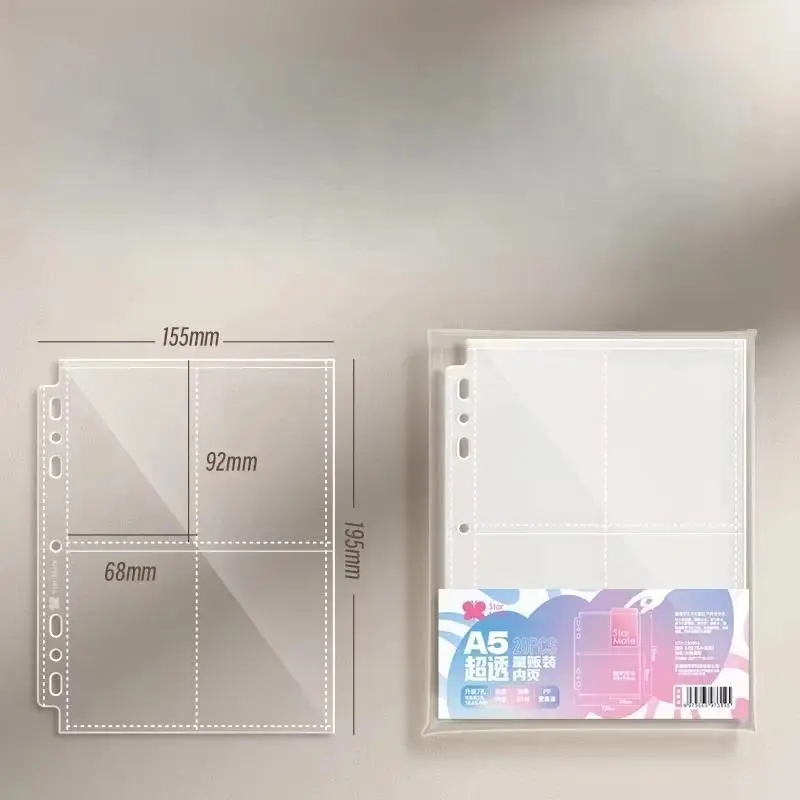 A5 Minimalist Letter Binder Kpop Photocard Collect Book Vintage Scrapbook Album for Polaroid Photos, Cards, Journal