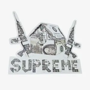 Supreme Sticker 'Origami Money Trap House / Benjamin Dollar Bills' Green (SS26)