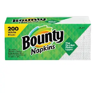 Bounty Paper Napkins, White, 1 Pack, 200 Sheets per Pack