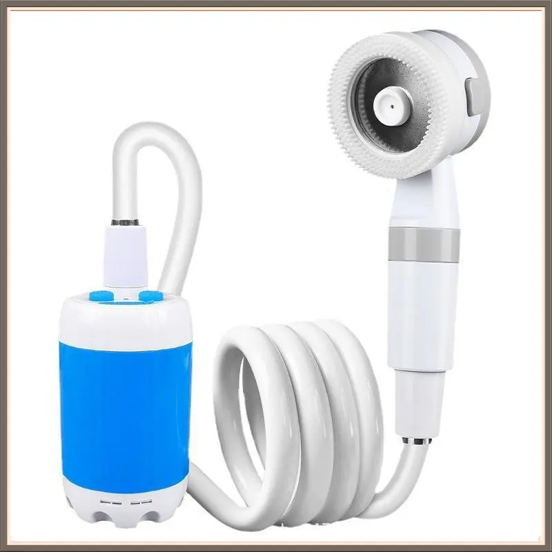 Portable Outdoor Handheld Shower - Compact Waterproof Camping Shower with 4000mAh Rechargeable Batteries, 2m Hose, Adjustable Flow for Camping, Pet Care