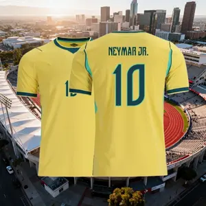 2026 Brazil Vini #7 Neymar #10 Raphinha #11 Home and Away Short-Sleeve Soccer Jerseys