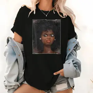 Expressive Doll Face Meme T-Shirt for Men and Women Four Season Cotton Casual Round Neck Outdoor Short Sleeve