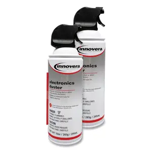 Innovera  Compressed Air Duster Cleaner - White - Pack of 2