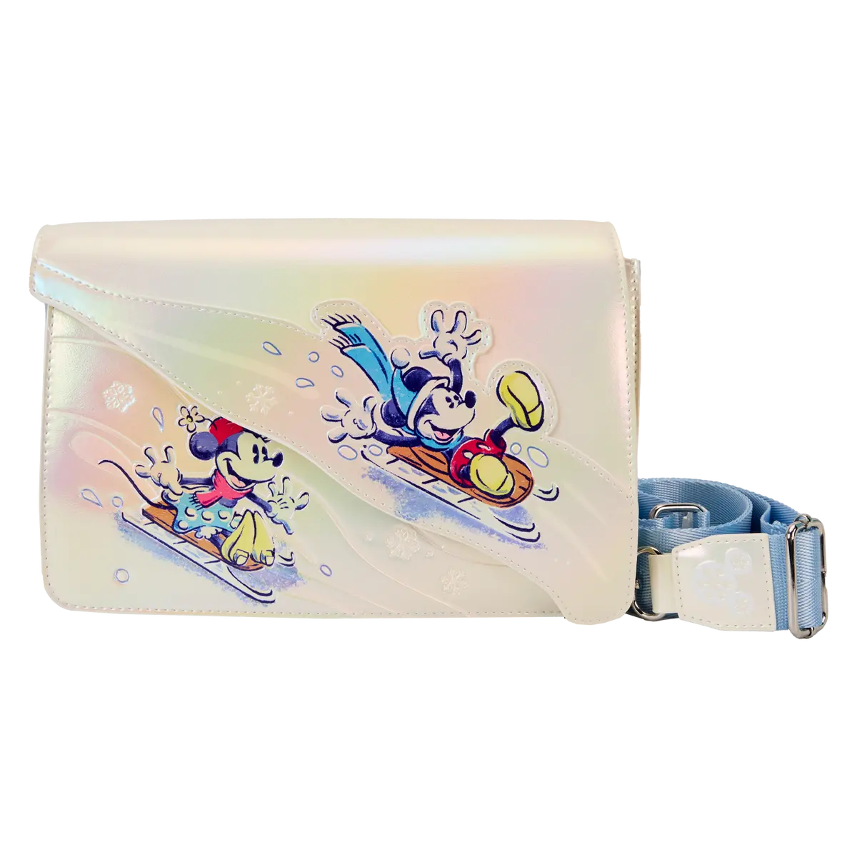 Loungefly Women's Mickey & Friends Winter Wonderland Crossbody Bag, Casual Shoulder Bag