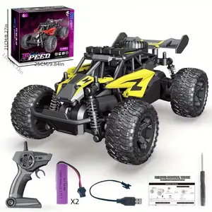 2.4G RC Off-Roader 1:18 Scale - 4WD High-Speed Drift Racing Toy for Adults | Durable Rechargeable Battery, Yellow & Black with Red Accents, Perfect Easter Gift, High-Performance RC Car | Aerodynamic Design & Sturdy Construction