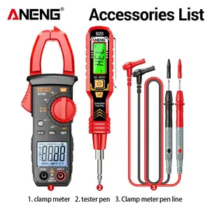 ANENG ST181 Clamp Multimeter with B20 Voltage Tester Pen, 400A AC Current Clamp Meter, NCV Detector, AC/DC Voltage, Resistance, Capacitance, Frequency, Continuity Tester for Electricians