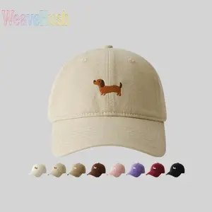 Classic Snapback Baseball Cap, Unisex Dachshund Embroidery Trendy Hat, UV Sun Protection Breathable Outdoor Dad Cap, All Season Casual Sports Streetwear Accessory for Men Women Daily Travel Camping Hiking Street Fashion Wear