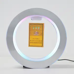 Magnetic Levitation Craft Display Stand Round Levitation Cigarette Box Black Technology Rotating Ornament Factory Customizable