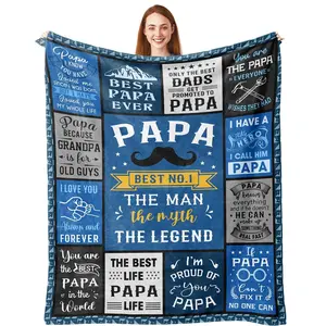 1PC The warmest throw blanket for your family, holiday gift blanket, gift for Papa, special gift