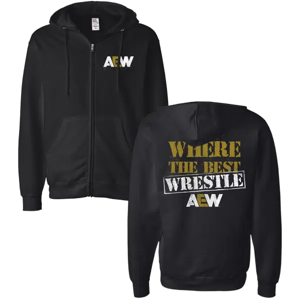 AEW - Where The Best Wrestle Full Zip Hoodie
