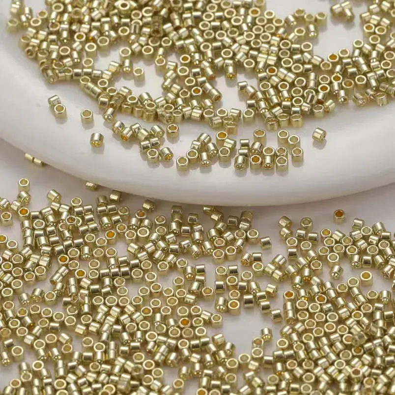 5 grams per pack high-Quality 1.6mm Electroplated Glass Beads, Mini Vintage DIY Jewelry Making Supplies, DIY Jewelry Accessories, Perfect Gift for Mom or Friends, Beads And Accessories