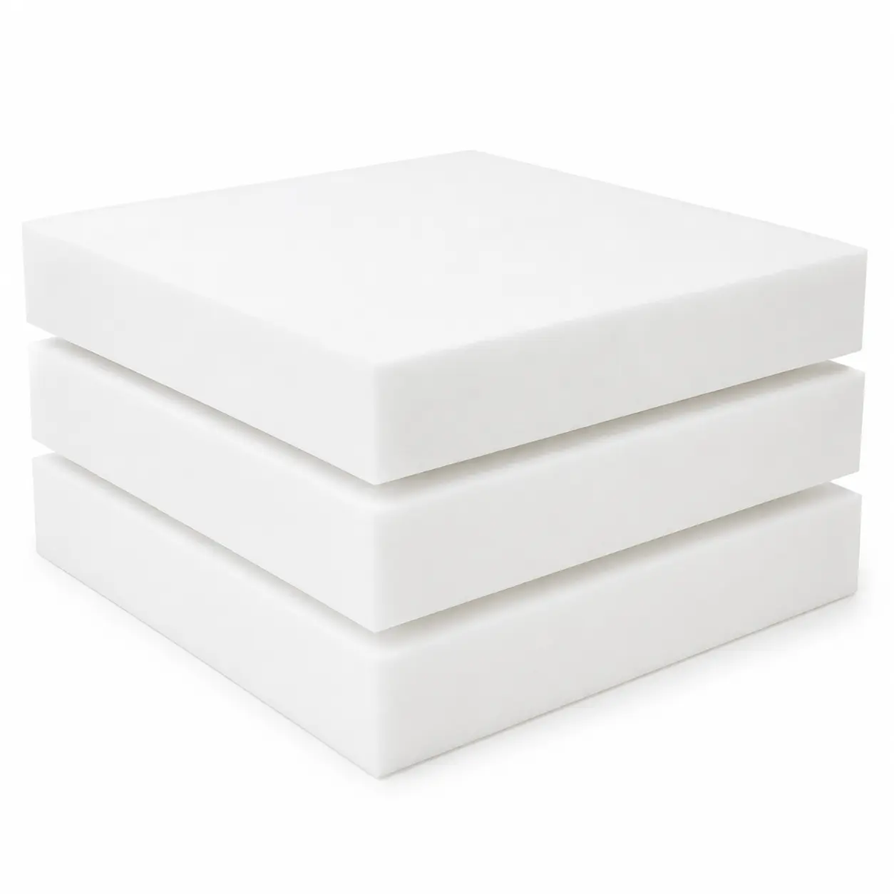 White 40D High Density Foam Sofa Cushion Support 24x24x2 Inch Set of 3, Under Couch Sag Repair Foam Pad, Cuttable Firm Foam Sheet for DIY Bench RV Boat Dining Chair Seat Cushion Filling