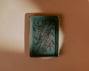 Duo Leopard Ceramic Tray