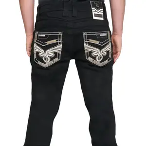 ARYA JEANS BLACK Style 006 - Men's Regular Fit Denim Jeans in Premium Cotton Blend for Summer Casual Wear