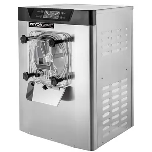 VEVOR Commercial Ice Cream Machine 1400W 20/5.3 Gph Hard Serve Ice Cream Maker with LED Display Screen Auto Shut-Off Timer One Flavors Perfect for Restaurants Snack bar Supermarkets