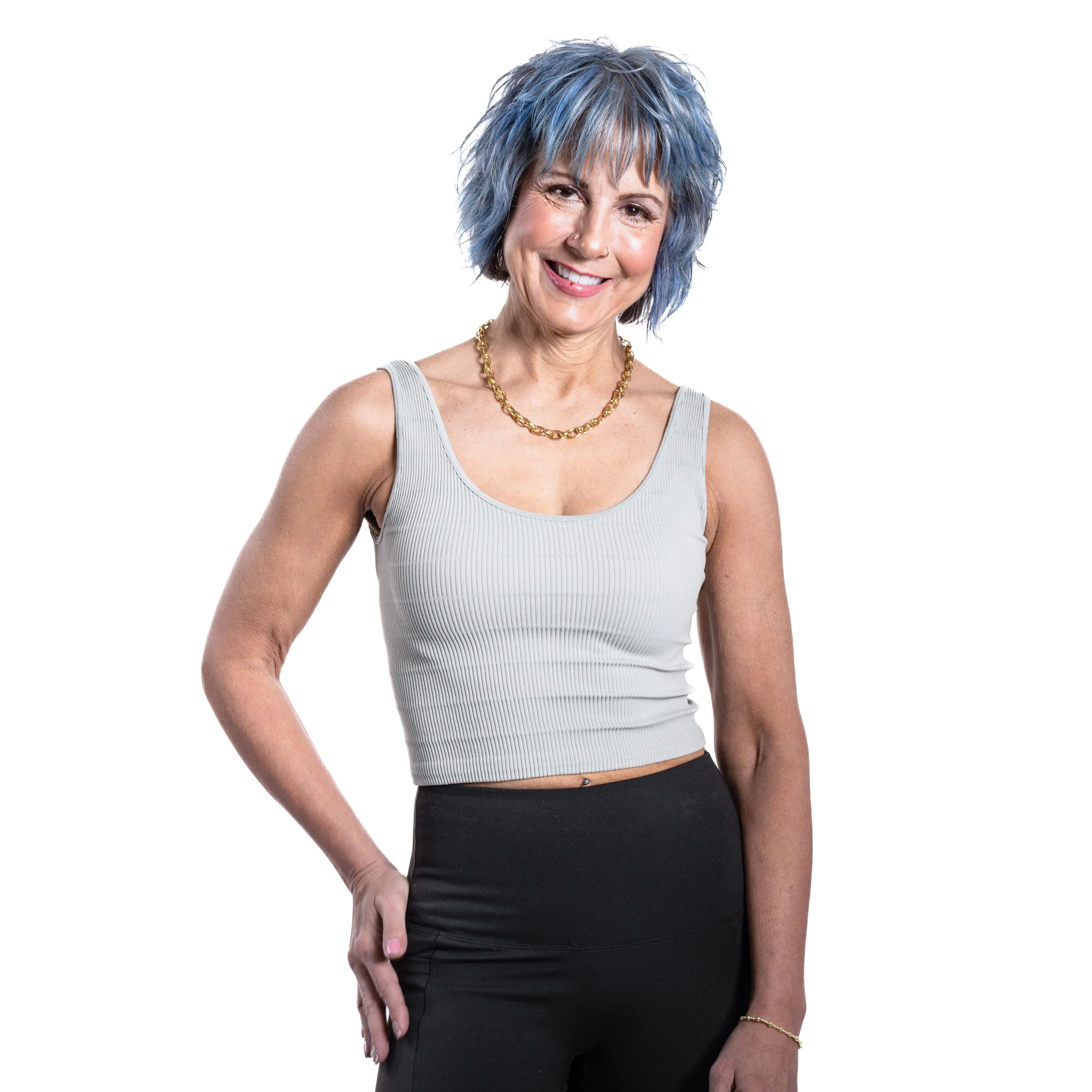 Women's Minimalist Ribbed Cropped Bralette - Casual Straight Design, High-Waisted Complement, Soft Fabric *FINAL SALE*, Fit, Basic, Simple, Spandex