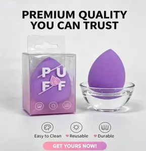 Purple Makeup Sponge Blender - 1 Pack, Wet & Dry Dual Use, Super Soft for Flawless Airbrush Makeup