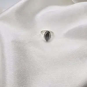 Sterling Silver 925 Marquise Labadorite Gemstone Ring