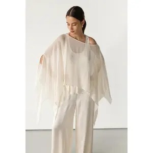 Sheer Chiffon Cape Shawl and Wraps for Women, Soft Capelet for Evening Dress, Wedding Capes Cover-Up