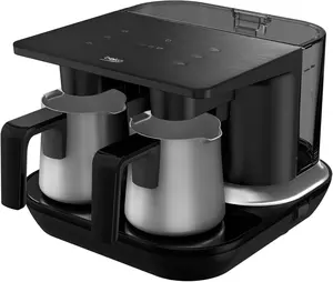 Beko Electric Turkish & Greek Coffee Maker, 6-Cup, Anti-Spill Sensor, Fast Brewing, BPA Free, UL Certified, Matte Black