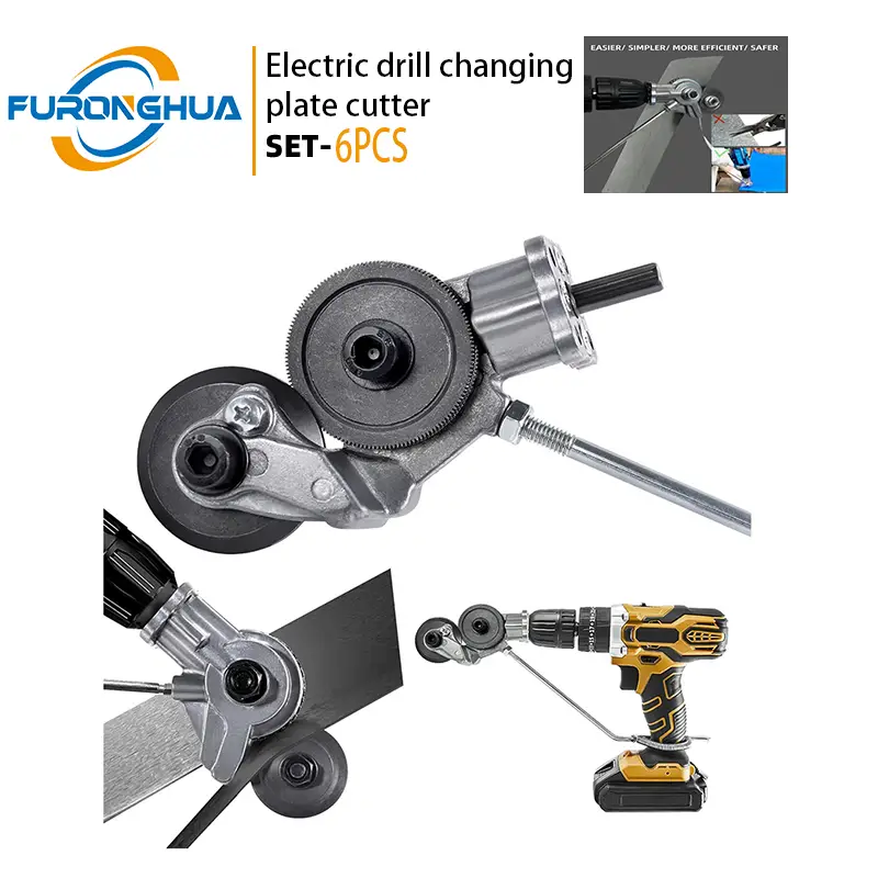Electric Drill Metal Cutter Attachment Heavy Duty Sheet Steel Iron Copper Aluminum Cutting Tool Pro-Grade Nibbler Adapter Precision DIY Hardware Indus