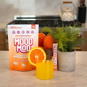 Mood Mod | Daily Mood Support Drink Mix | Saffron, L-Theanine & Magnesium | 20 Servings - Supplement Stress Relief Support 