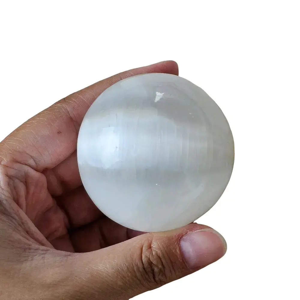 Selenite Satin Spar Crystal Spheres Selenite Satin Spar Crystal Spheres