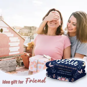 Bestie Gifts for Women BlanKet Gift 60 x 50 Inch -Friendship Flannel Throw BlanKet Thinking of You Far Away GiftsBLANKET