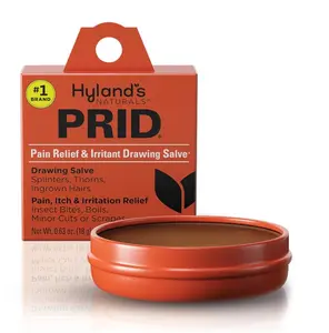 Hyland's PRID Drawing Salve, Topical Skin Irritation Relief, For Splinters, Thorns, Ingrown Hairs, Itch Relief for Bug Bites, Boils, Minor Cuts and Scrapes, 18 Grams