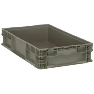 212 MAIN Heavy-Duty High-Density Polypropylene Stacking Box - Gray Straight Wall Storage & Shipping Container, 24x15x5 in., Saving Space for Automotive Hand Grips & Motorcycle Accessories