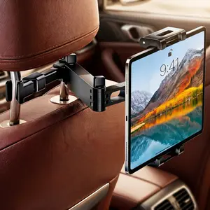 Car Headrest Tablet Holder with Extension Arm | 360° Rotating Mount for 5.3-12.9" iPad, Tablet & Phone