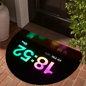 Non-Slip Washable Rug Mat, Clock Gradient Design, Indoor Outdoor Soft Stress Relief Welcome Mat, Durable Home Decor Carpet, Bathroom Decoration, Decorative Area Rug