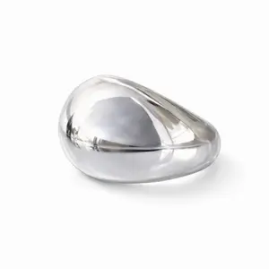 Chunky Silver Dome Ring - Modern Design, Minimalist Style, Perfect for Everyday Wear