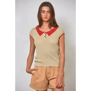 Linen Collar Sweater