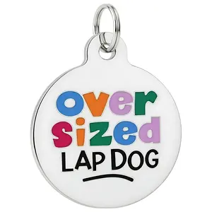 Oversized Lap Dog - Pet ID Tag - Personalized Engraved Dog Tag