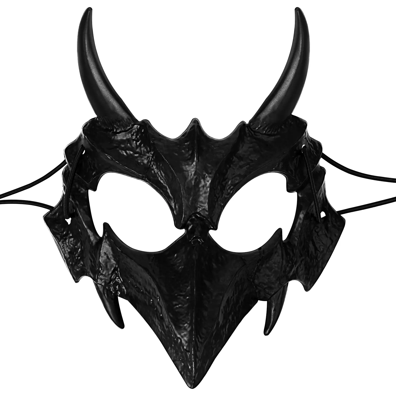 OIDEA Gothic Half-Face Scary Devil Skull Carving Venetian Mask, Lightweight Comfortable Plastic Accessory for Men, Party, Halloween Carnival Cosplay Wear, Men's Fashion Accessories
