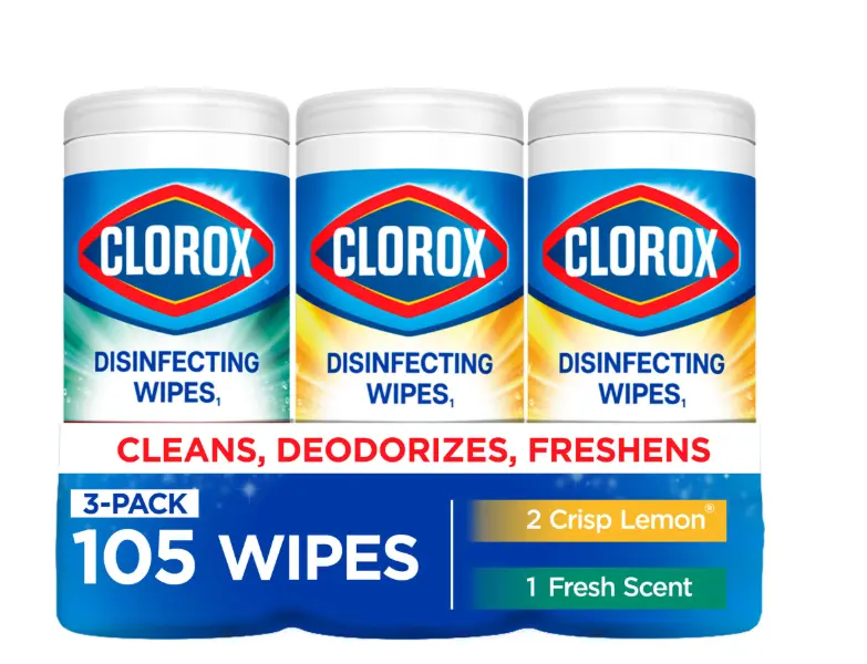 Clorox Disinfecting Cleaning Wipes Variety Pack, Bleach Free, Fresh Scent and Crisp Lemon, 35 Count Each, Pack of 3
