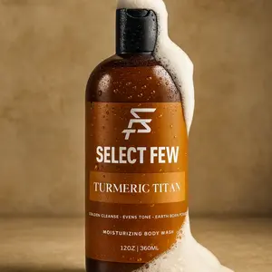 Turmeric Titan Men’s Body Wash – Face & Body Cleanser with Aloe Vera, Turmeric & Natural Botanicals – Hydrating, Brightening & Refreshing Full-Body Wash with Sandalwood + Blue Sage