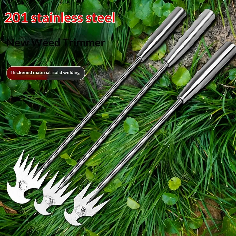 Stainless Steel Garden Weeding Tool - Multi-Function Garden Maintenance Tool, Serves as Weeder, Hoe, Tiller, and Soil Aerator, Weed Removal