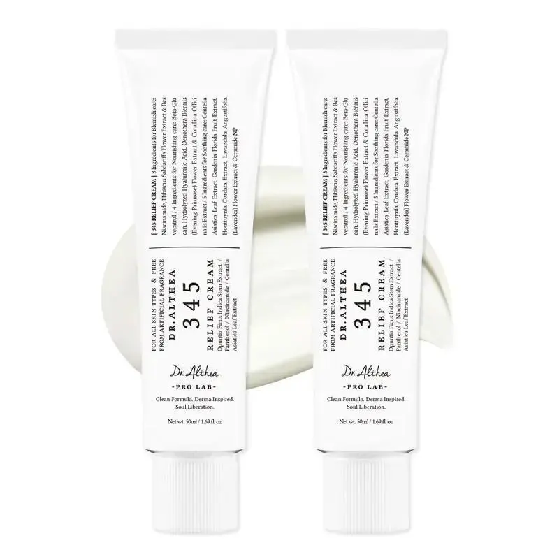 [Dr.Althea Official] 345 Relief Cream - Daily Face Moisturizer, Blemish Relief Care, Soothing Recovery, Vegan Korean Skincare