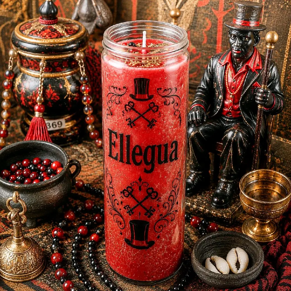 Ellegua Road Operator Communication & Luck Ritual Candle Unscented