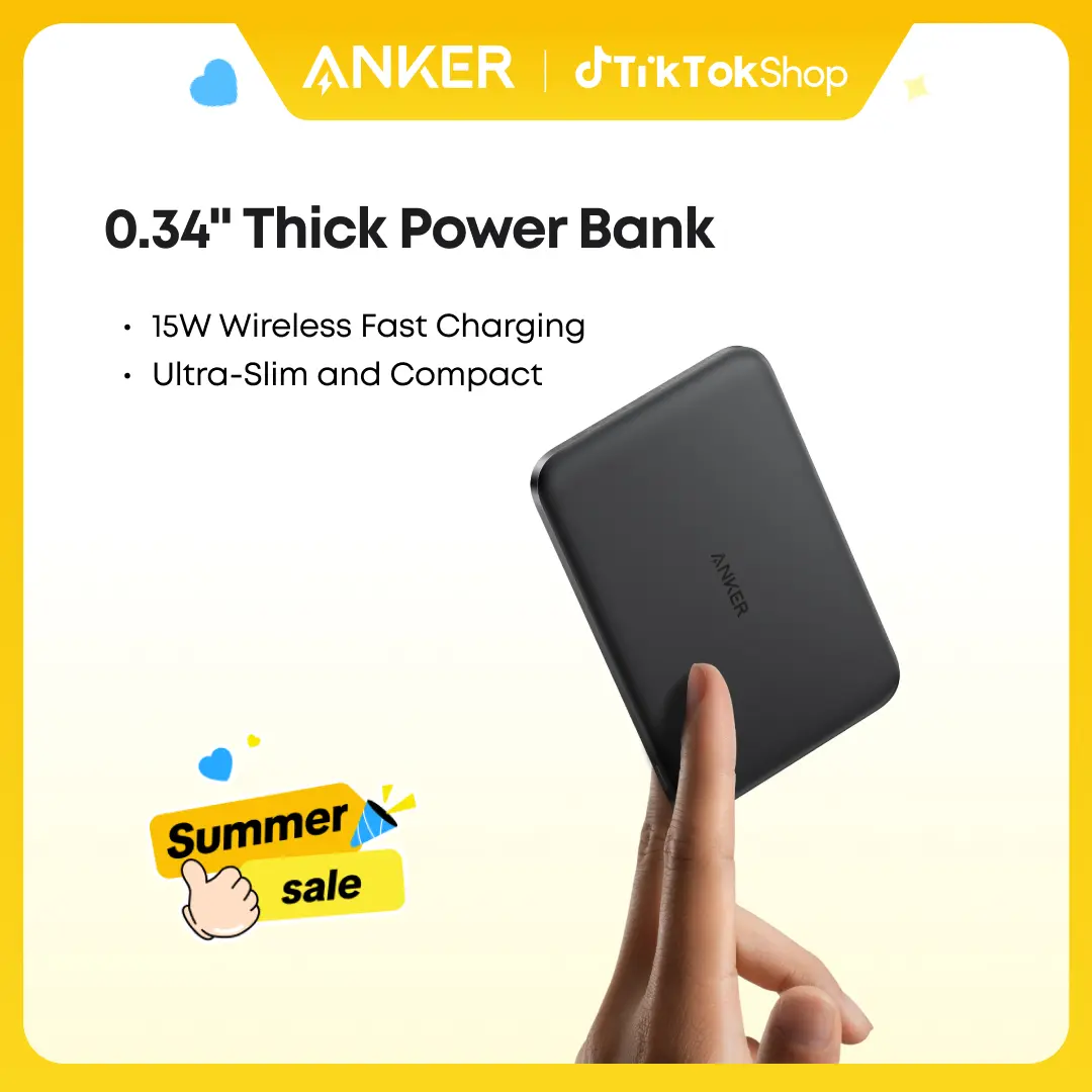 【Magnetic Power Bank】Anker Nano 5,000mAh Magnetic Power Bank, Qi2 15W Max Wireless Portable Charger, Ultra-Slim MagSafe-Compatible Battery Pack for iPhone 17-12#DealsForYouDays
